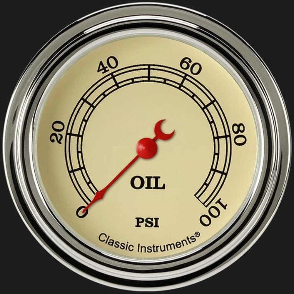 Vintage 2 5_8_ Oil Pressure Gauge VT381SLF